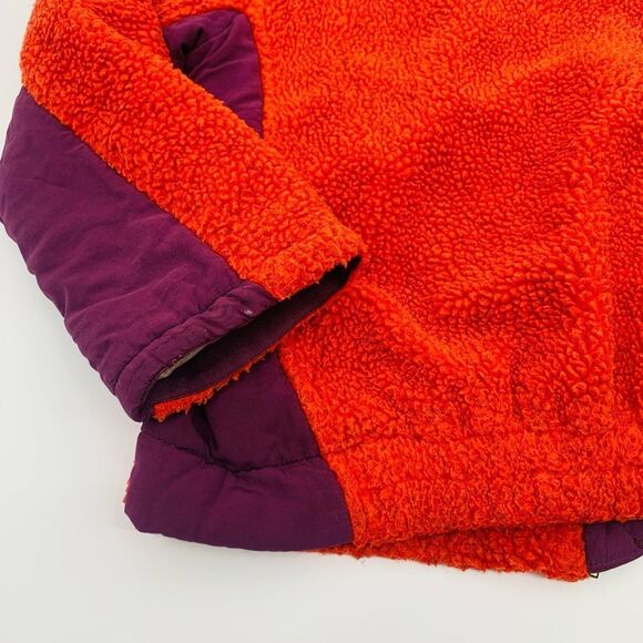 Free people | Rivington Oversized Sherpa Women's red Bomber Jacket | sz medium - Picture 7 of 7